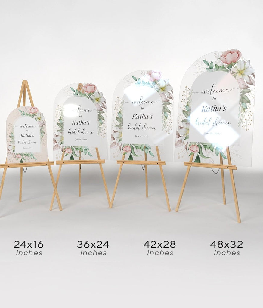 Charming Welcome - Customizable Floral Bridal Shower Sign SpeedyOrders