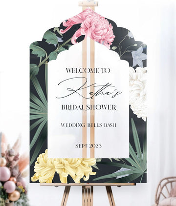 Enchanting Bohemian-inspired Bridal Shower Welcome Sign SpeedyOrders