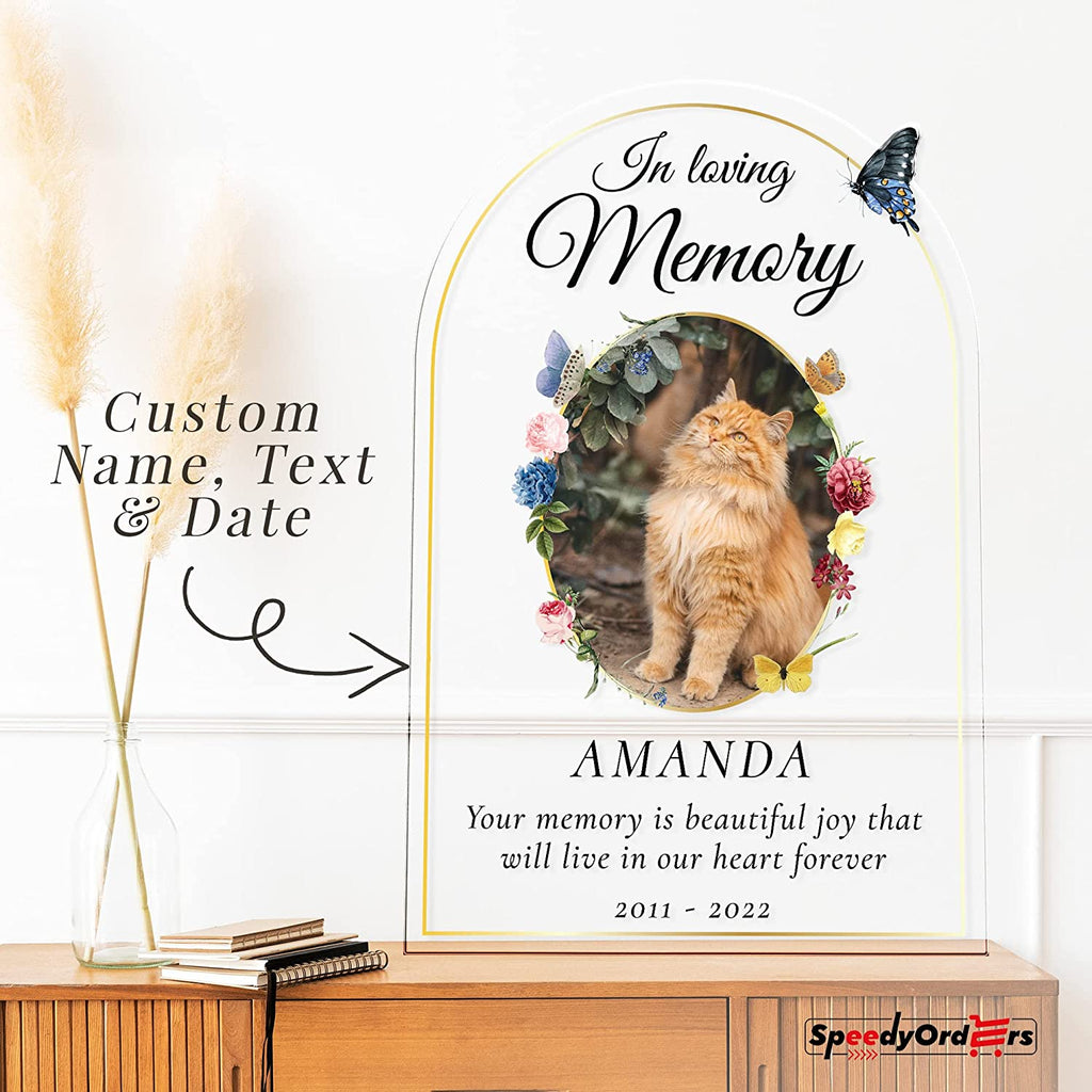 Personalized Cat In Loving Memory Funeral sign SpeedyOrders