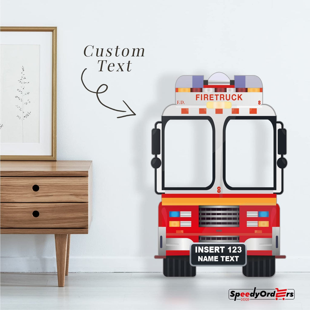 Personalized Fire Truck Photo Booth Frame SpeedyOrders