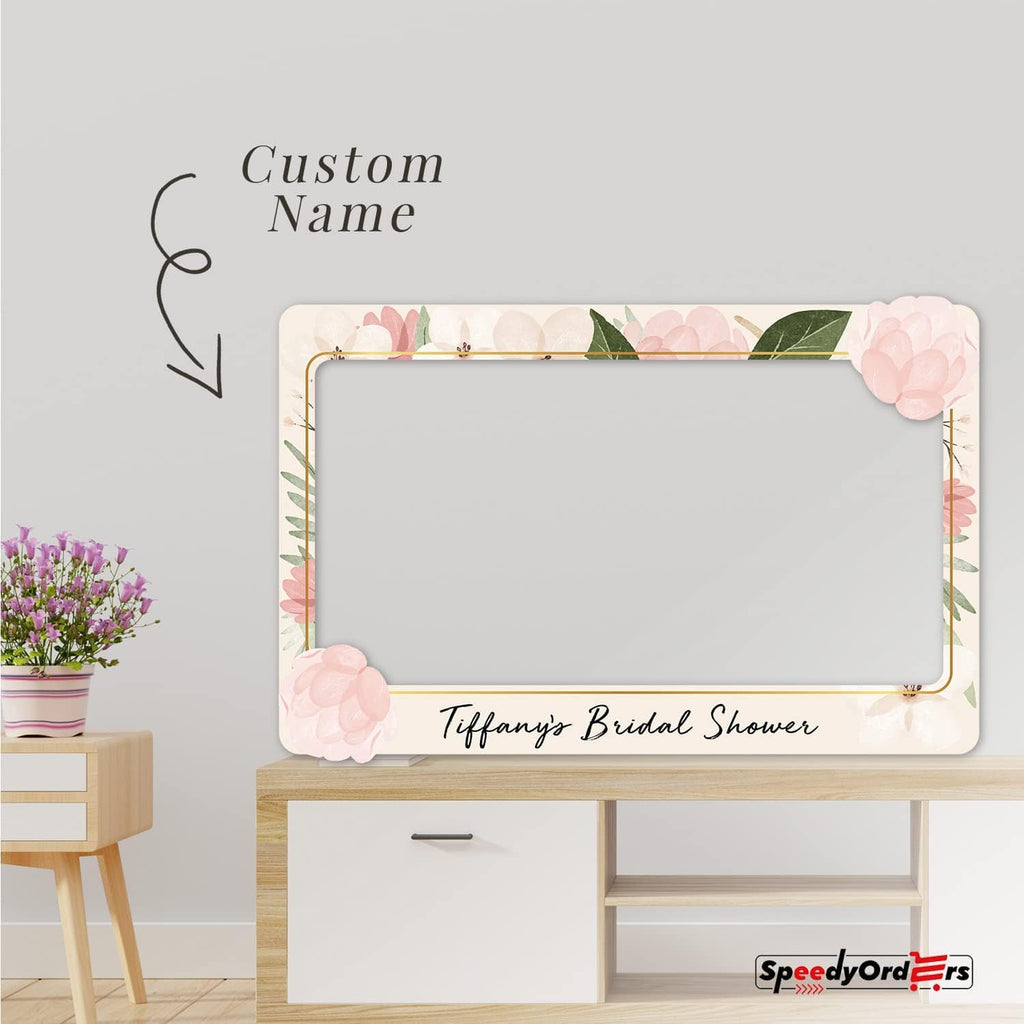 Pink Lotus Bridal Shower Photo Booth Frame SpeedyOrders