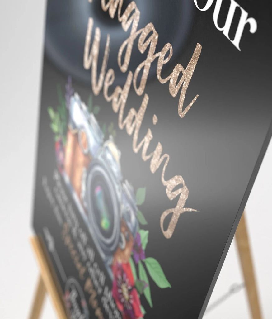 Unplugged Chalkboard Wedding Sign SpeedyOrders