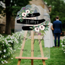 Cream Floral Theme Wedding Signs