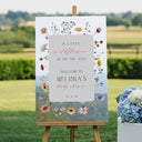 Baby Shower Sign, A Little Wildflower Is On The Way Baby Shower Welcome Sign