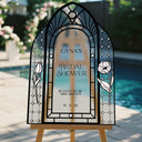Custom Bridal Shower Sign, Stained Glass Frosted Bridal Shower Welcome Sign