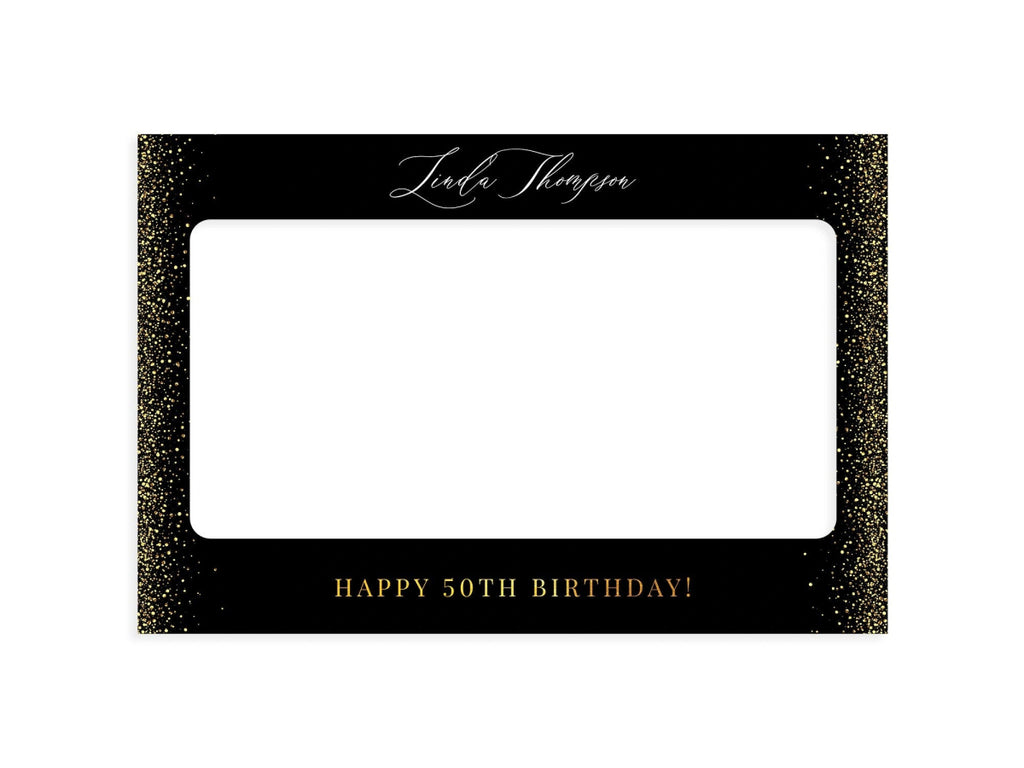 50th Birthday Photo Booth Frame, 50 Birthday Selfie Frame - SpeedyOrders