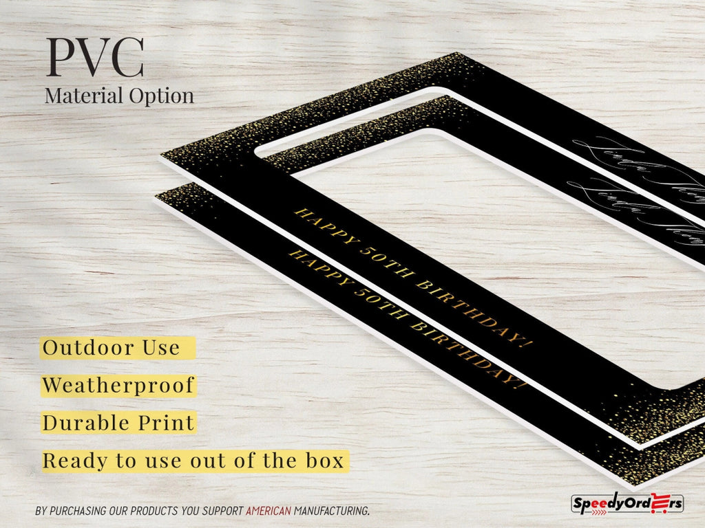 50th Birthday Photo Booth Frame, 50 Birthday Selfie Frame - SpeedyOrders