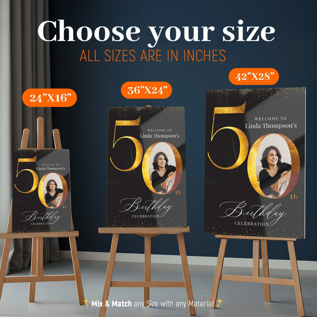 50th Birthday Sign - SpeedyOrders