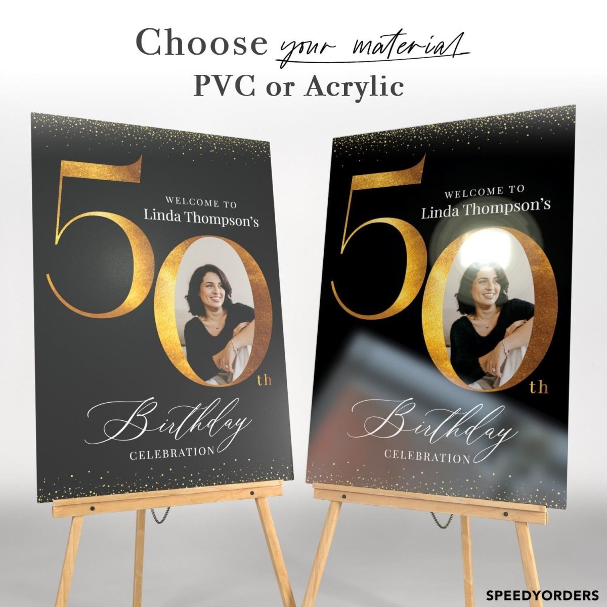Chapter 50 Sign 50th Birthday Sign · Fab at 50 Welcome Sign | SpeedyOrders