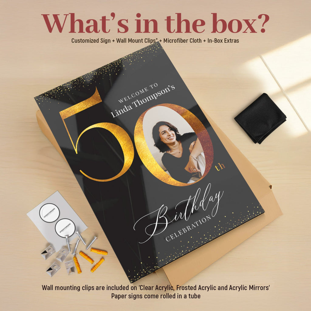 50th Birthday Sign - SpeedyOrders