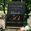 50th Birthday Welcome Sign - SpeedyOrders