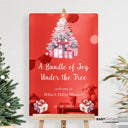 A Bundle Of Joy Is Under The Tree Baby Shower Welcome Sign, Christmas Baby Shower Sign - SpeedyOrders