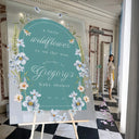 A Little Wildflower Is On The Way Baby Shower Sign, Teal Wildflowers Baby Shower Welcome Sign - SpeedyOrders