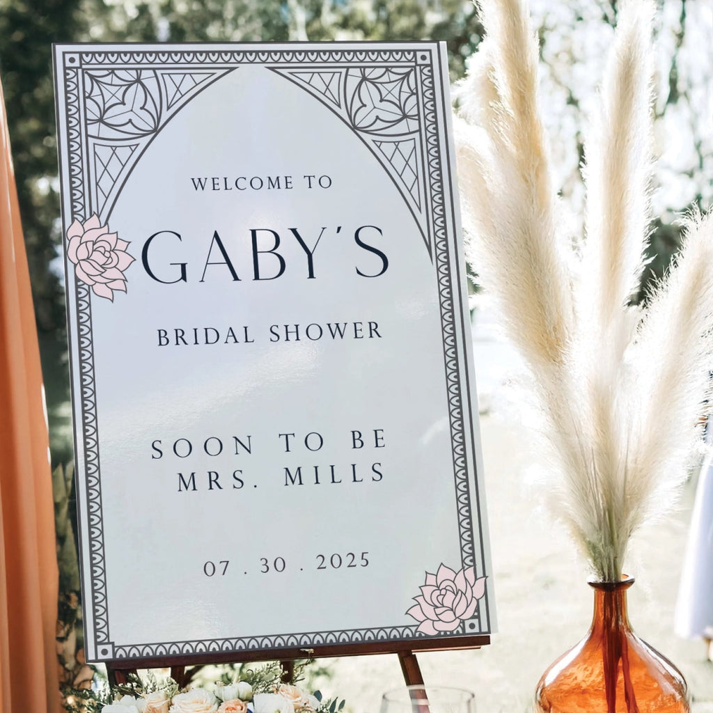 Acrylic Bridal Shower Sign, Welcome to Bridal Shower, Soon To Be Mrs Sign - SpeedyOrders