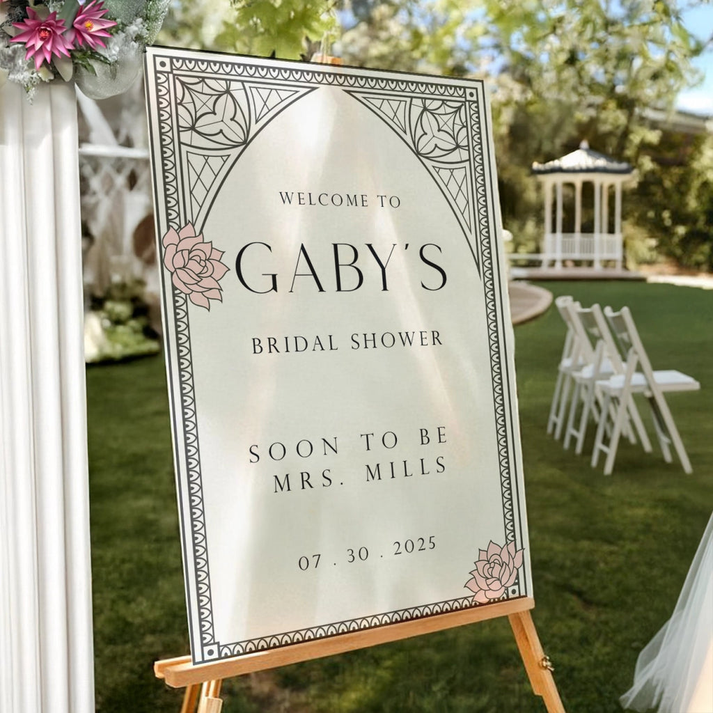 Acrylic Bridal Shower Sign, Welcome to Bridal Shower, Soon To Be Mrs Sign - SpeedyOrders