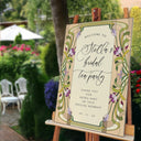 Acrylic Bridal Tea Party Welcome Sign, Floral Bridal Shower Sign - SpeedyOrders