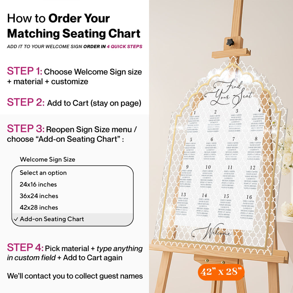 Acrylic Indian Wedding Sign, Indian Wedding Welcome Sign - SpeedyOrders