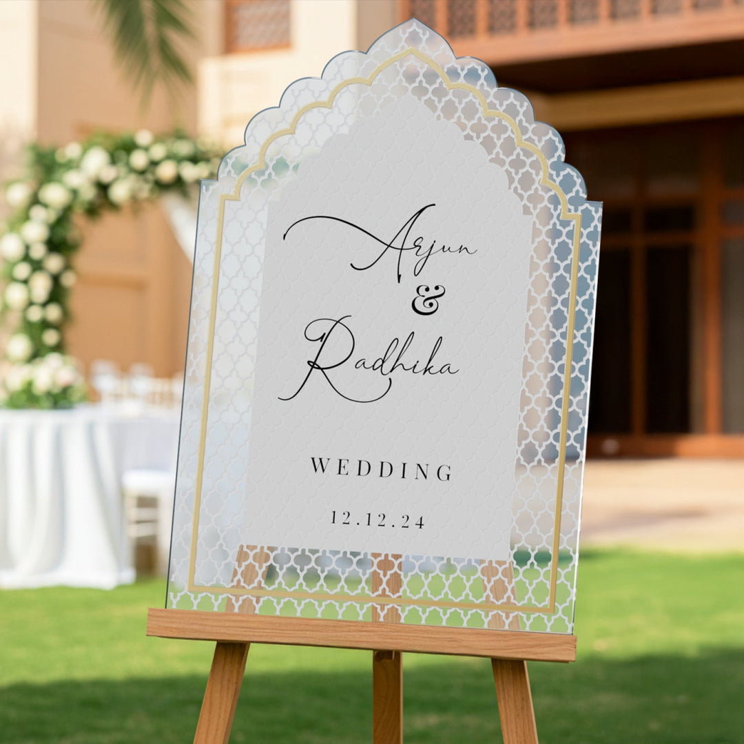 Acrylic Indian Wedding Sign, Indian Wedding Welcome Sign - SpeedyOrders