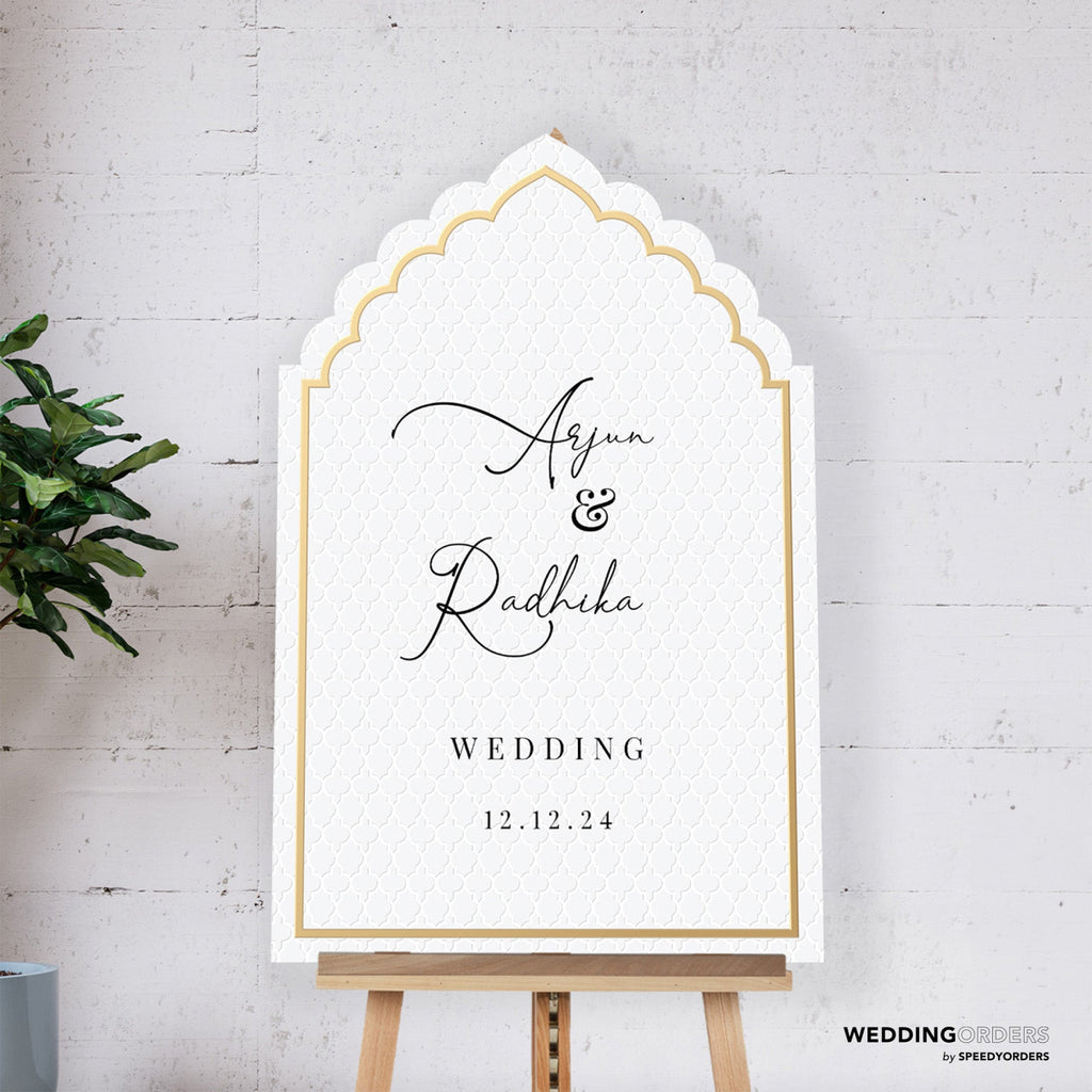 Acrylic Indian Wedding Sign, Indian Wedding Welcome Sign - SpeedyOrders