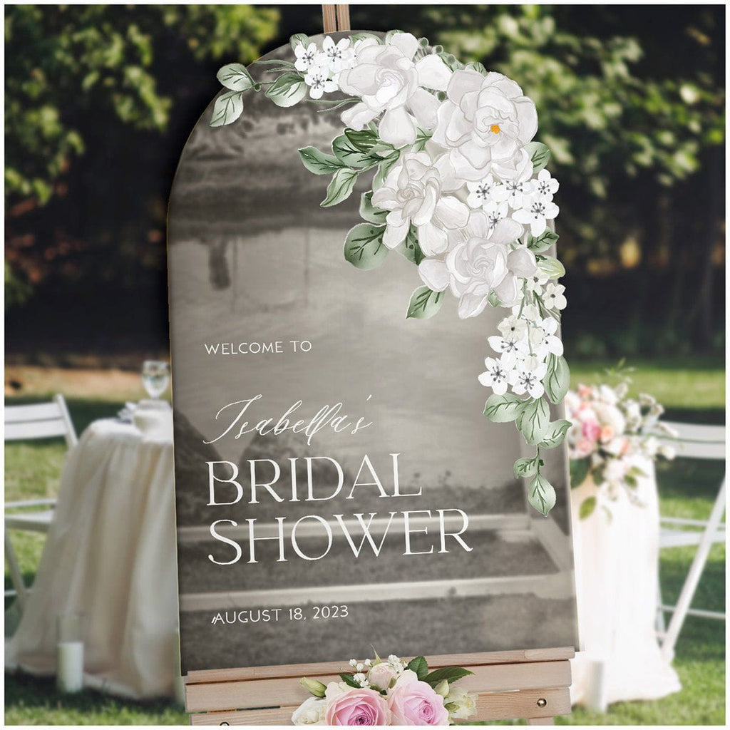 Acrylic Mirror Bridal Shower Welcome Sign - SpeedyOrders