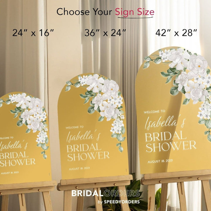 Silver Mirror Bridal Shower Sign · Custom Acrylic | SpeedyOrders