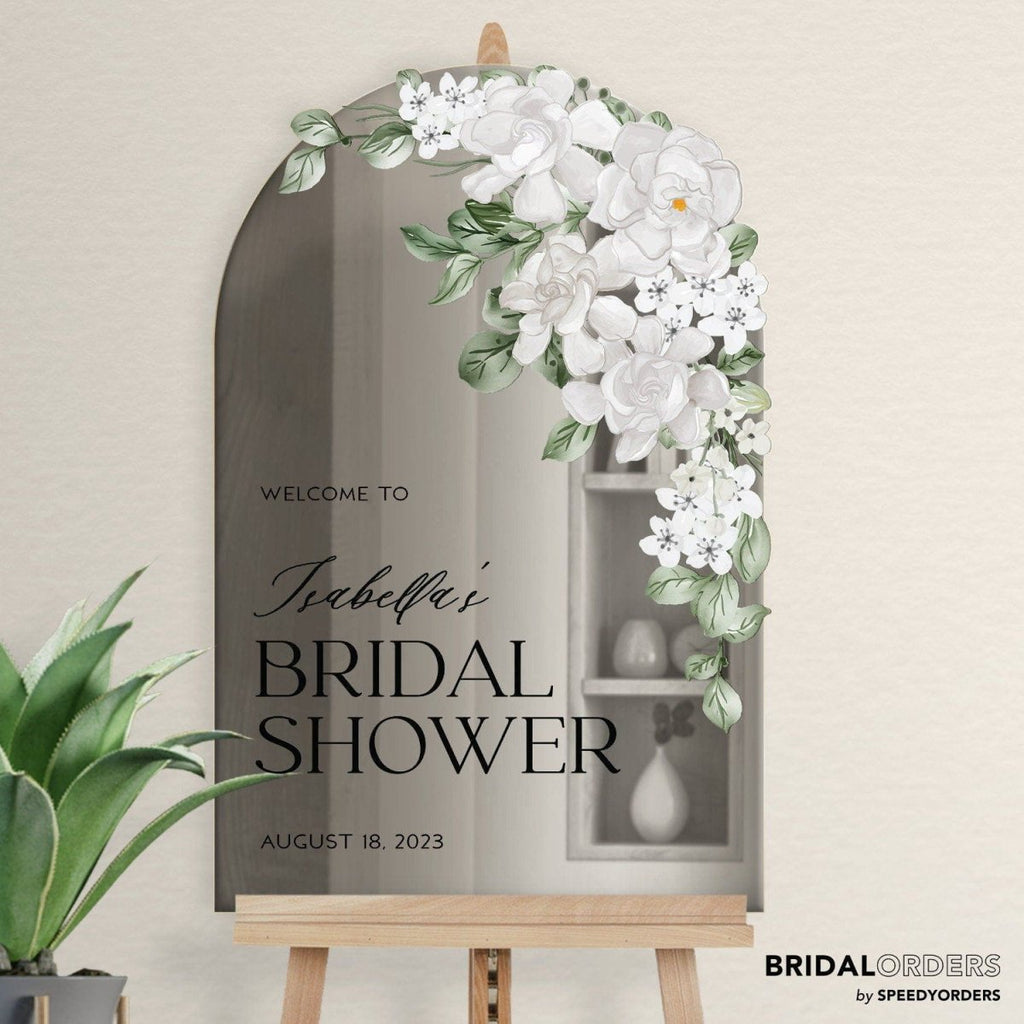 Acrylic Mirror Bridal Shower Welcome Sign - SpeedyOrders