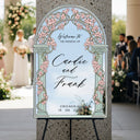 Acrylic Stained Glass Wedding Sign, Arched Vine Wedding Welcome Sign - SpeedyOrders