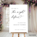 Acrylic The Night Before Wedding Sign, Wedding Rehearsal Dinner Welcome Sign - SpeedyOrders