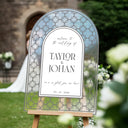 Acrylic Wedding Sign, Mirror Wedding Welcome Sign, Frosted Wedding Entrance Sign - SpeedyOrders