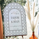 Acrylic Wedding Sign, Mirror Wedding Welcome Sign, Frosted Wedding Entrance Sign - SpeedyOrders