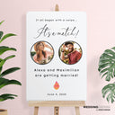 All Because Two People Swiped Right Wedding Sign, Custom Online Dating Wedding Welcome Sign - SpeedyOrders