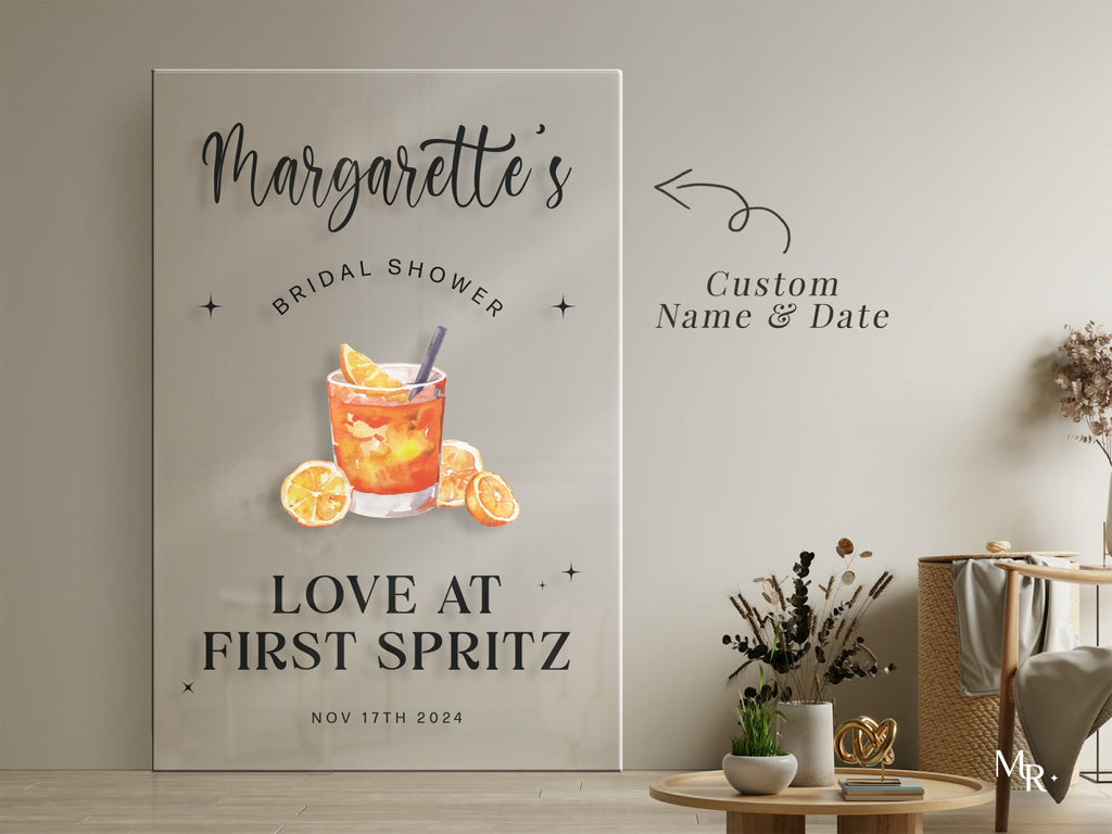 Aperol Spritz Bridal Shower Welcome Sign - SpeedyOrders