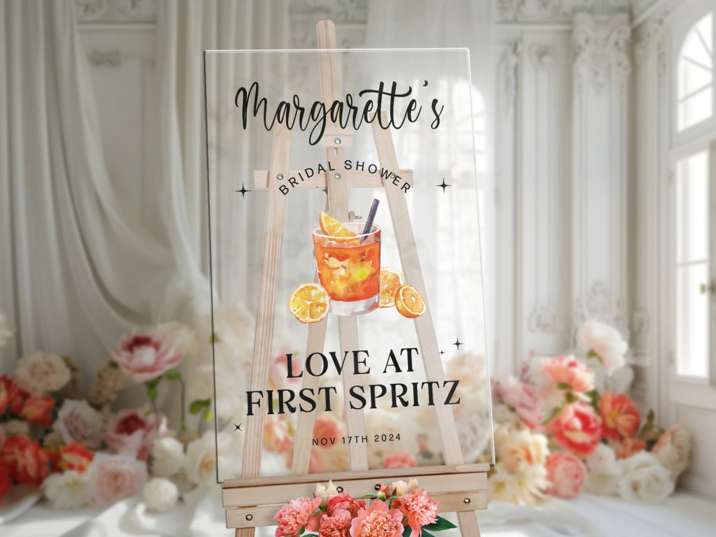 Aperol Spritz Bridal Shower Welcome Sign - SpeedyOrders