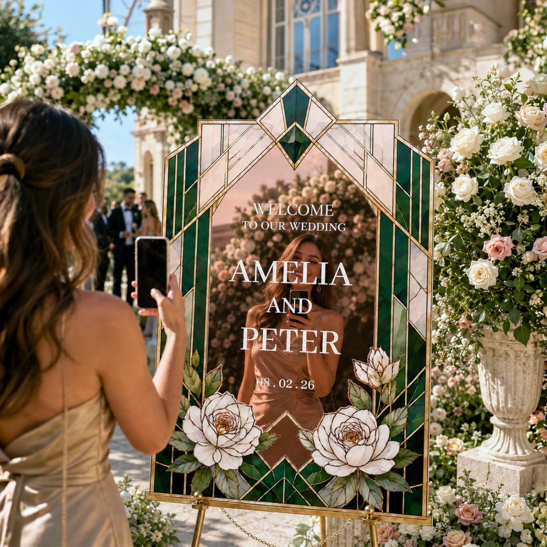 Art Deco Wedding Welcome Sign - SpeedyOrders