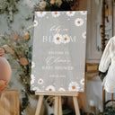 Baby In Bloom Baby Shower Sign, Acrylic Sunflower Welcome To Baby Shower Sign - SpeedyOrders