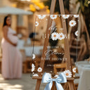 Baby In Bloom Baby Shower Sign, Acrylic Sunflower Welcome To Baby Shower Sign - SpeedyOrders