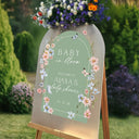 Baby In Bloom Baby Shower Sign, Sage Baby Shower Welcome Sign - SpeedyOrders