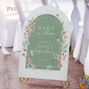 Baby In Bloom Baby Shower Sign, Sage Baby Shower Welcome Sign - SpeedyOrders