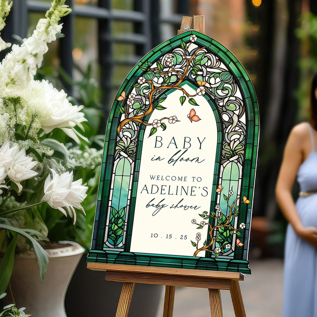 Baby In Bloom Baby Shower Sign, Wildflowers Baby Shower Welcome Sign - SpeedyOrders