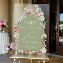 Baby In Bloom Baby Shower Sign, Wildflowers Baby Shower Welcome Sign - SpeedyOrders