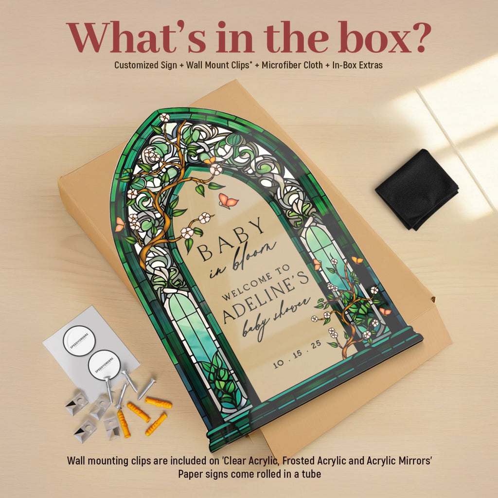 Baby In Bloom Baby Shower Sign, Wildflowers Baby Shower Welcome Sign - SpeedyOrders