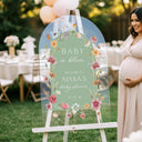 Baby In Bloom Baby Shower Welcome Sign, Wildflowers Baby Shower Sign - SpeedyOrders