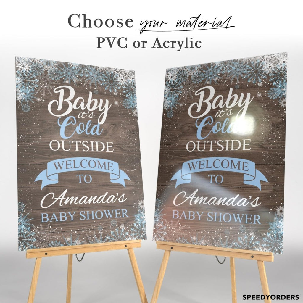 Baby It’s Cold Outside Winter Baby Shower Welcome Sign - SpeedyOrders