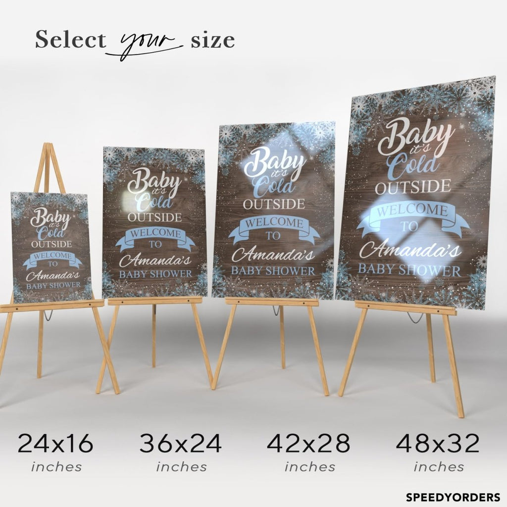 Baby It’s Cold Outside Winter Baby Shower Welcome Sign - SpeedyOrders