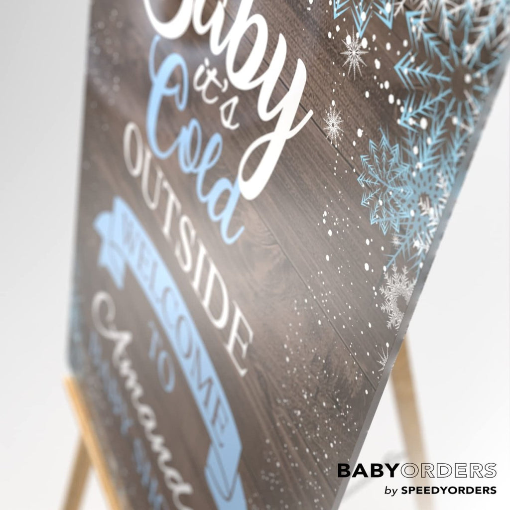 Baby It’s Cold Outside Winter Baby Shower Welcome Sign - SpeedyOrders
