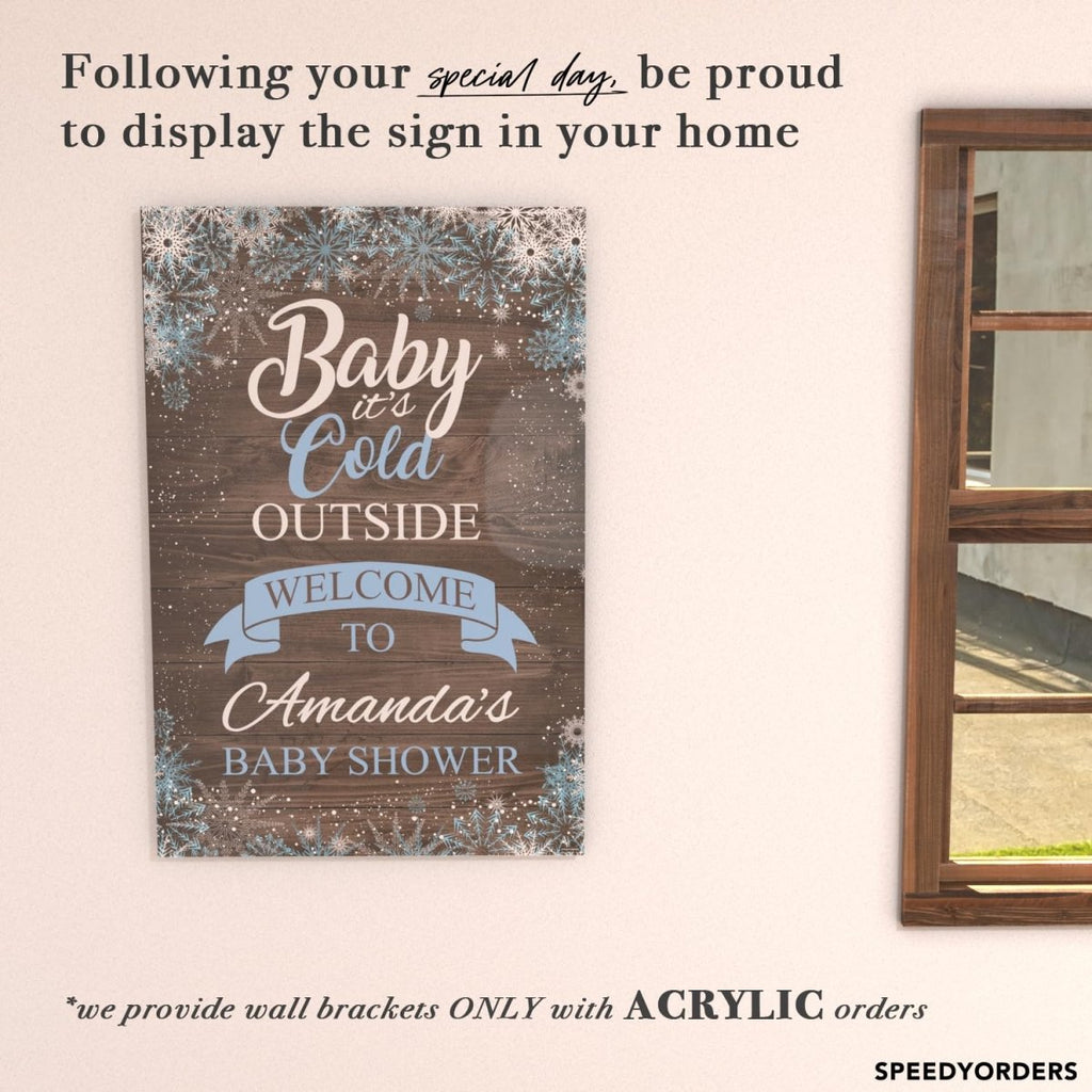 Baby It’s Cold Outside Winter Baby Shower Welcome Sign - SpeedyOrders