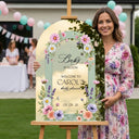 Baby Shower Mirror Sign, Baby In Bloom Welcome Sign - SpeedyOrders