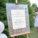 Baby Shower Sign, A Little Wildflower Is On The Way Baby Shower Welcome Sign - SpeedyOrders