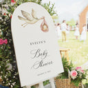 Baby Shower Welcome Sign, Stork Gender Neutral Baby Shower Sign - SpeedyOrders