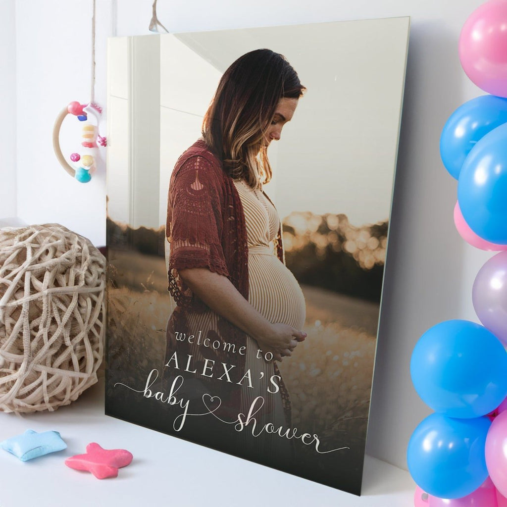 Baby Shower Welcome Sign with Photo - SpeedyOrders